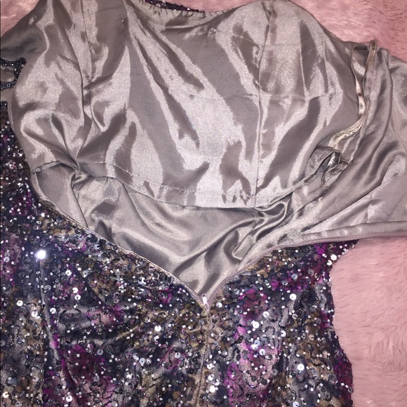 Woman’s Cocktail Dress 10 Adrianna Papell Prom Evening Beaded Sequence Sheath - Picture 8 of 16